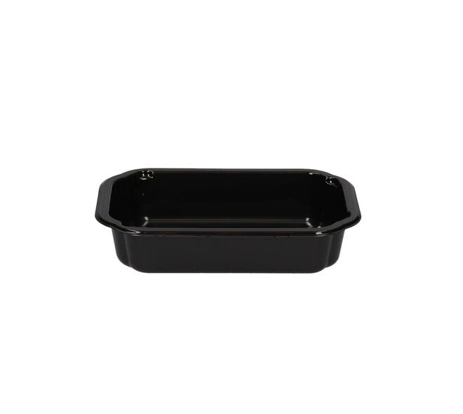 157356 - Bak CPET 160 x 103 x 35 mm zwart 370 ml rechthoekig