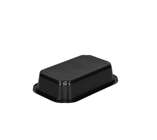 157356 - Bak CPET 160 x 103 x 35 mm zwart 370 ml rechthoekig