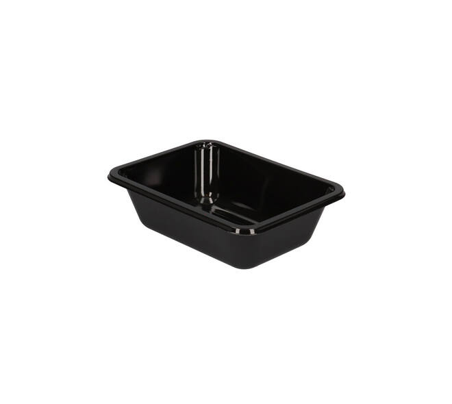 148217 - Bak CPET 171 x 127 x 50 mm zwart 670 ml rechthoekig