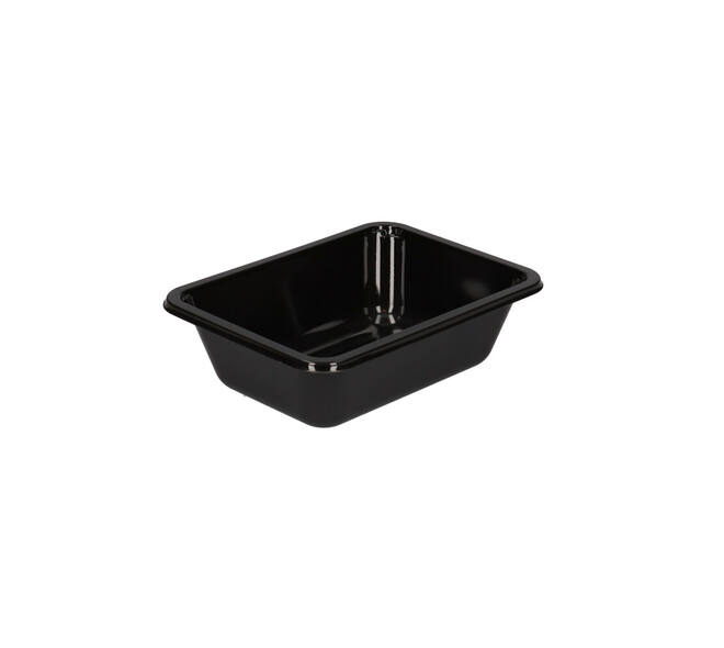 148217 - Bak CPET 171 x 127 x 50 mm zwart 670 ml rechthoekig