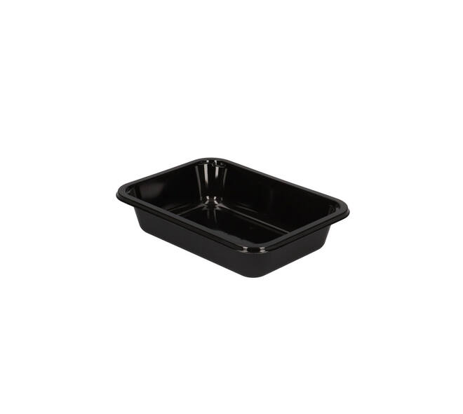151375 - Bak CPET 187 x 137 x 40 mm zwart 700 ml rechthoekig