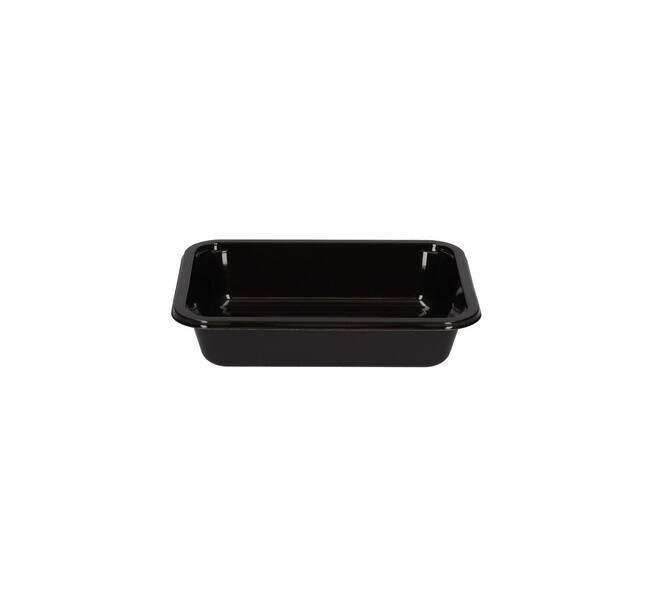 151375 - Bak CPET 187 x 137 x 40 mm zwart 700 ml rechthoekig
