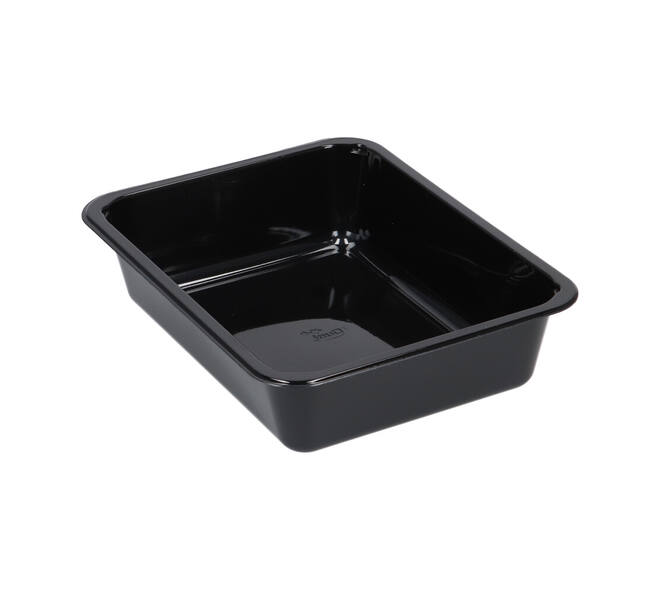 153414 - Menubak CPET 225 x 175 x 54 mm zwart 1500 ml rechthoekig 1-vaks