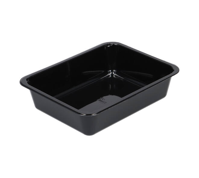 153414 - Menubak CPET 225 x 175 x 54 mm zwart 1500 ml rechthoekig 1-vaks