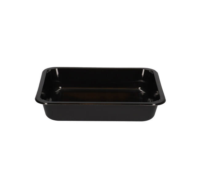 122018 - Menubak CPET 225 x 175 x 43 mm zwart 1200 ml rechthoekig 1-vaks