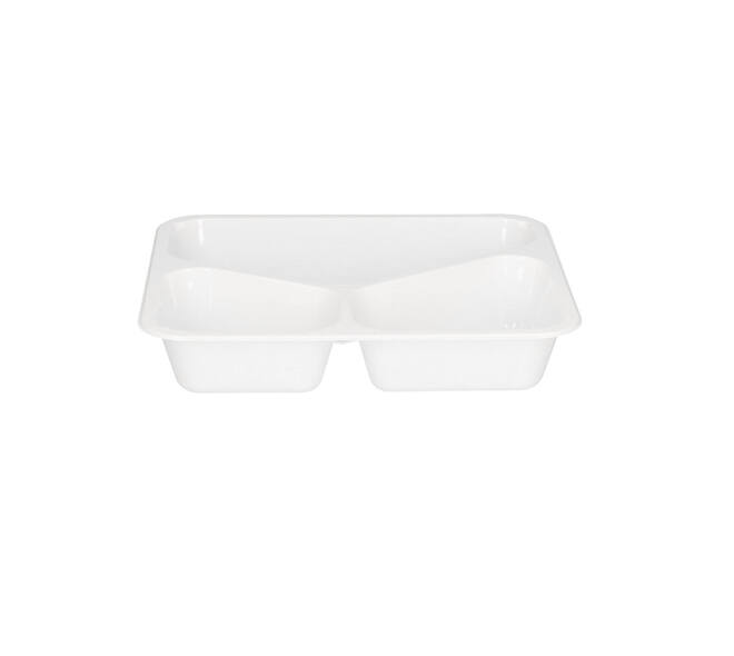 132346 - Menubak CPET 225 x 175 x 43 mm wit 525/275/205 ml rechthoekig 3-vaks