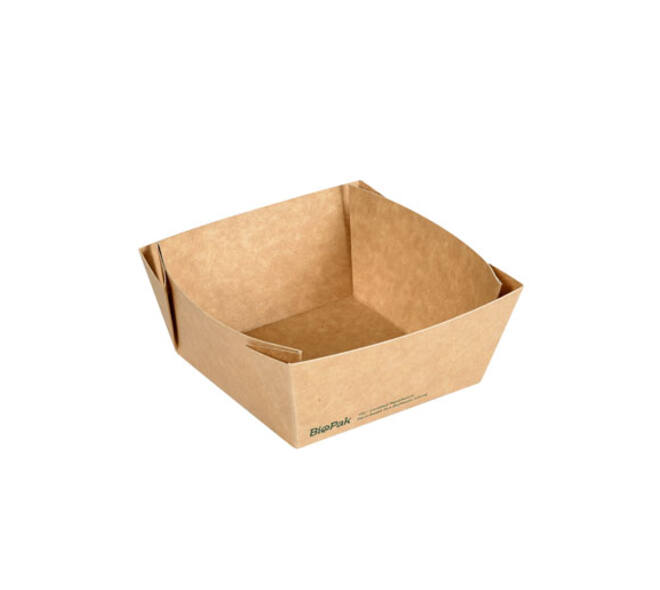 202872 - Box Karton/PLA ecoecho  Cube low 113 x 113 x 50 mm Viking naturel - 510 cc