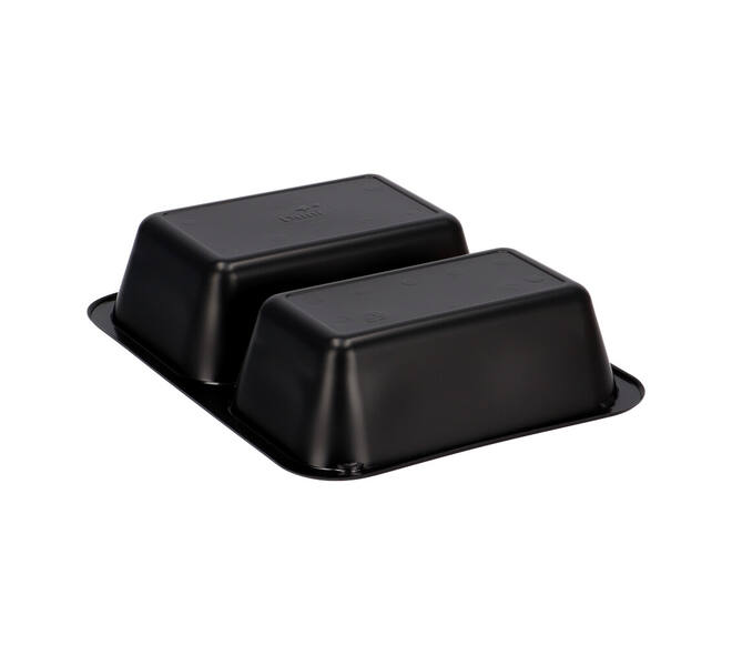 160064 - Menubak PP Caterline 2-vaks 227 x 178 x 50 mm - zwart 645/540 cc