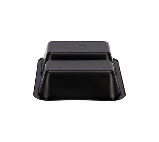 160064 - Menubak PP Caterline 2-vaks 227 x 178 x 50 mm - zwart 645/540 cc