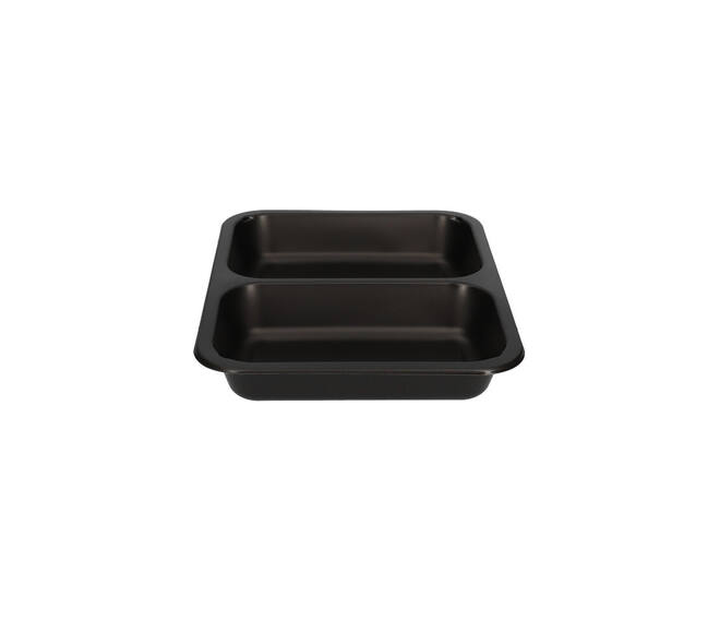 162147 - Menubak PP Caterline 2-vaks 227 x 178 x 32 mm - zwart 440/370 cc