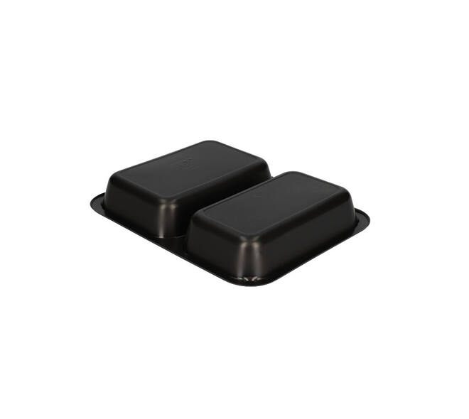 162147 - Menubak PP Caterline 2-vaks 227 x 178 x 32 mm - zwart 440/370 cc