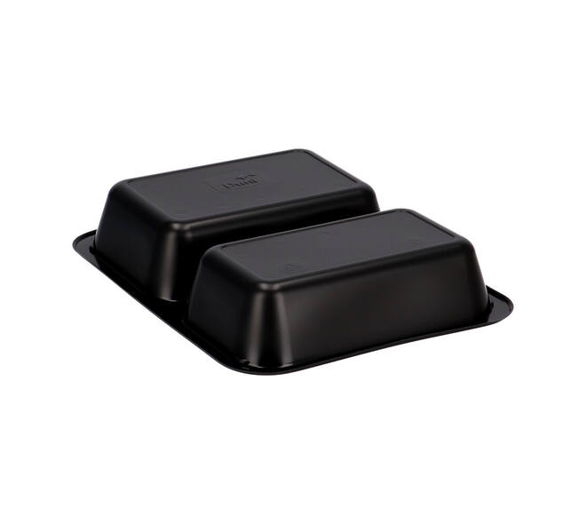 162151 - Menubak PP Caterline 2-vaks 227 x 178 x 40 mm  zwart 550/480 cc