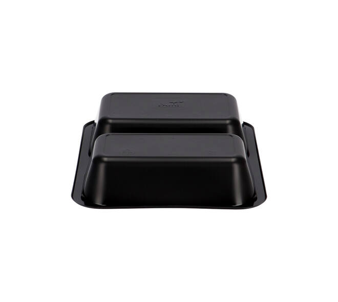 162151 - Menubak PP Caterline 2-vaks 227 x 178 x 40 mm  zwart 550/480 cc