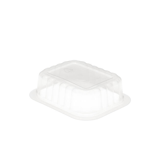 758516 - Menubak PP Side Dish 1-vaks 138 x 114 x 35 mm - transparant 350 cc