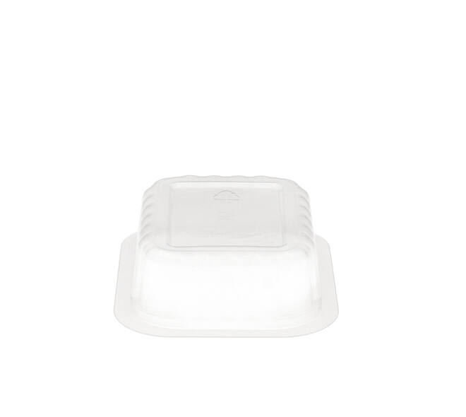 758516 - Menubak PP Side Dish 1-vaks 138 x 114 x 35 mm - transparant 350 cc