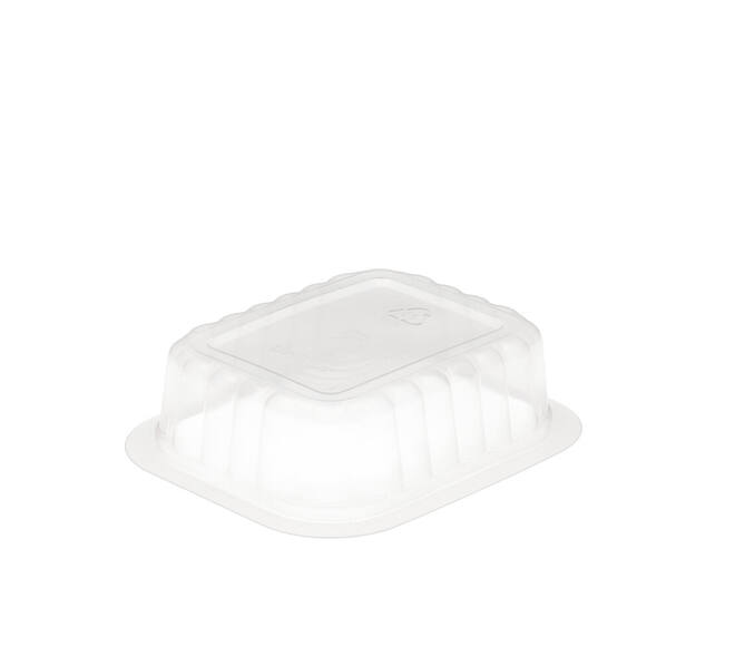 758516 - Menubak PP Side Dish 1-vaks 138 x 114 x 35 mm - transparant 350 cc