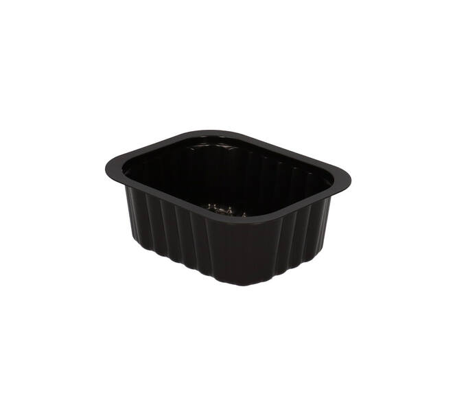 758002 - Menubak PP Side Dish 1-vaks 138 x 114 x 53 mm - zwart 470 cc