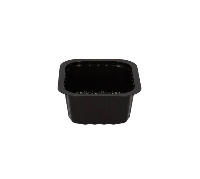 758002 - Menubak PP Side Dish 1-vaks 138 x 114 x 53 mm - zwart 470 cc