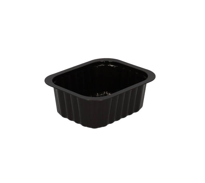 758002 - Menubak PP Side Dish 1-vaks 138 x 114 x 53 mm - zwart 470 cc