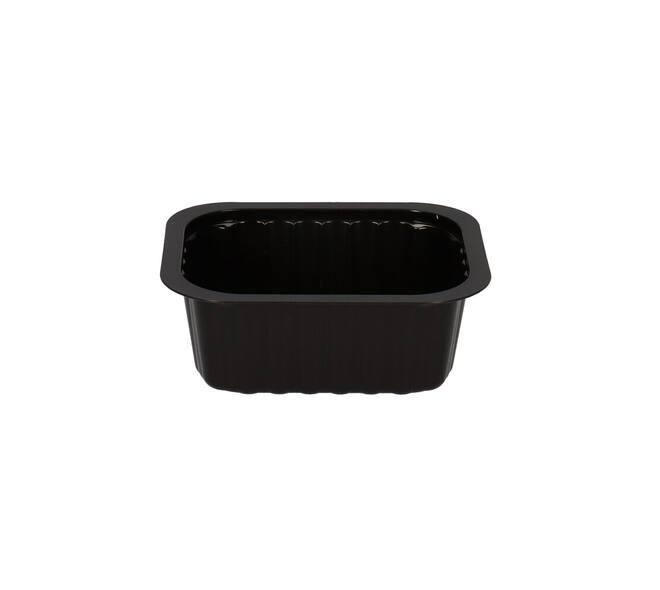 758002 - Menubak PP Side Dish 1-vaks 138 x 114 x 53 mm - zwart 470 cc