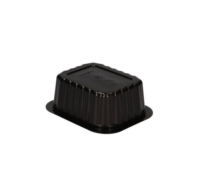 758002 - Menubak PP Side Dish 1-vaks 138 x 114 x 53 mm - zwart 470 cc