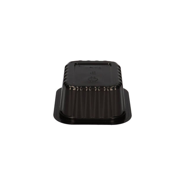 758002 - Menubak PP Side Dish 1-vaks 138 x 114 x 53 mm - zwart 470 cc