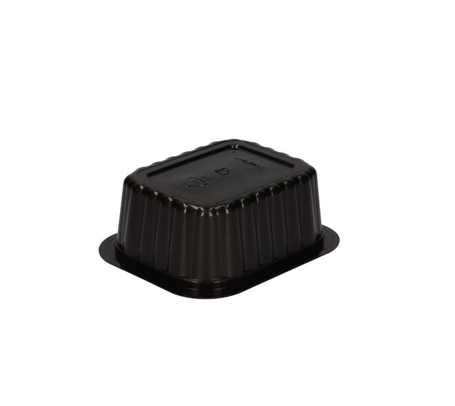 758002 - Menubak PP Side Dish 1-vaks 138 x 114 x 53 mm - zwart 470 cc