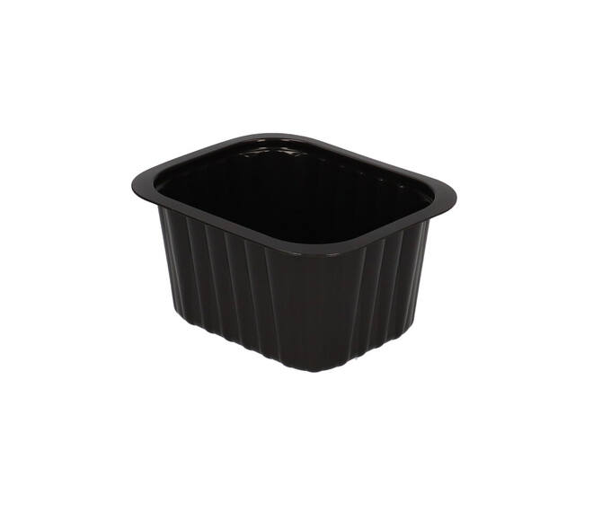758602 - Menubak PP Side Dish 1-vaks 138 x 114 x 70mm - zwart 630 cc