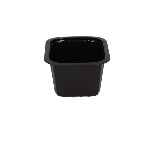758602 - Menubak PP Side Dish 1-vaks 138 x 114 x 70mm - zwart 630 cc