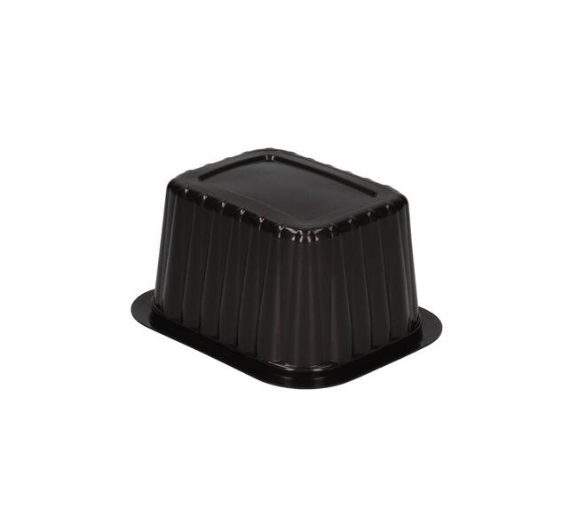 758602 - Menubak PP Side Dish 1-vaks 138 x 114 x 70mm - zwart 630 cc