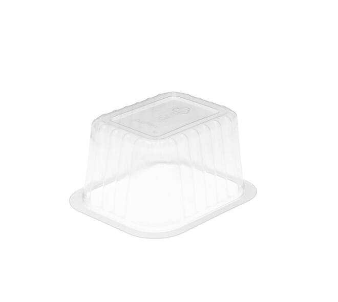 758606 - Menubak PP Side Dish 1-vaks 138 x 114 x 70 mm - transparant 630 cc