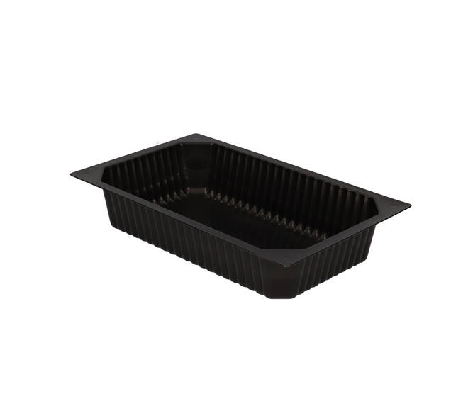 740102 - Menubak PP 1/4 GN 1-vaks 265 x 162 x 50 mm - zwart 1500 cc
