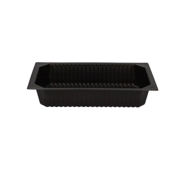 740102 - Menubak PP 1/4 GN 1-vaks 265 x 162 x 50 mm - zwart 1500 cc