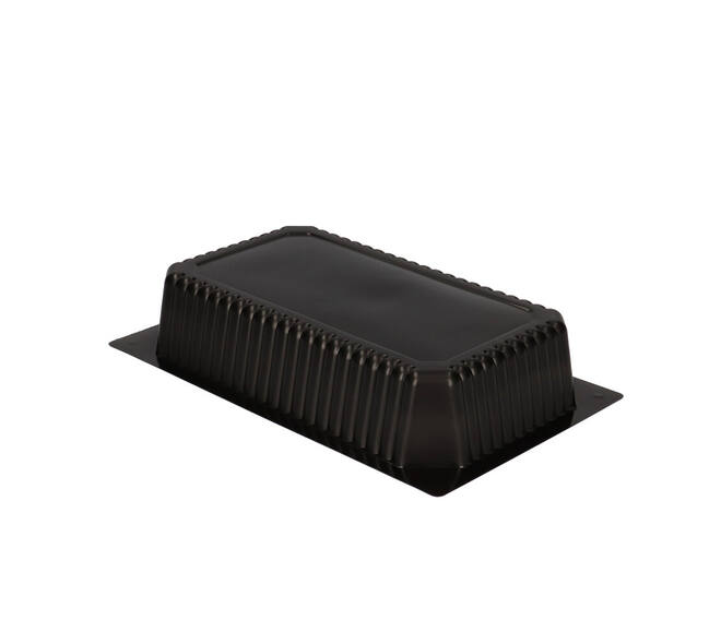 740102 - Menubak PP 1/4 GN 1-vaks 265 x 162 x 50 mm - zwart 1500 cc
