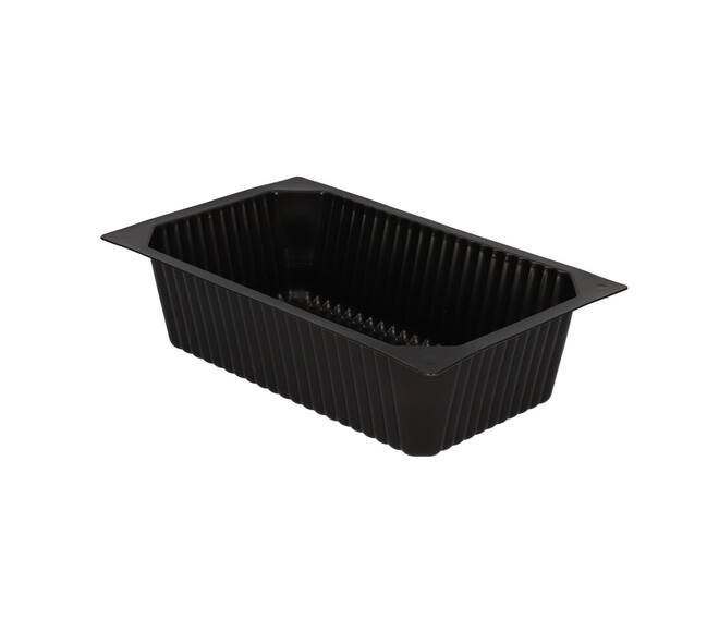 740202 - Menubak PP 1/4 GN 1-vaks 262 x 162 x 70mm - zwart 2000 cc
