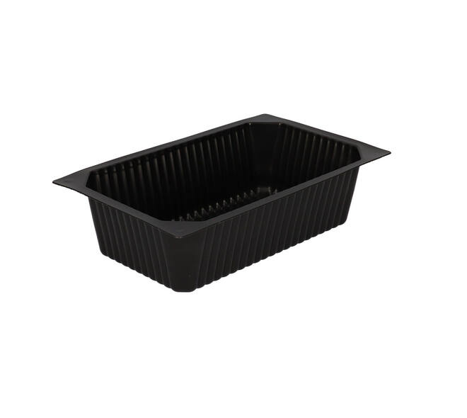 740202 - Menubak PP 1/4 GN 1-vaks 262 x 162 x 70mm - zwart 2000 cc