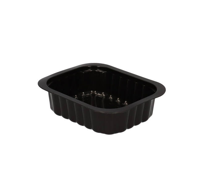 758512 - Menubak PP Side Dish 1-vaks 138 x 114 x 35 mm - zwart 350 cc