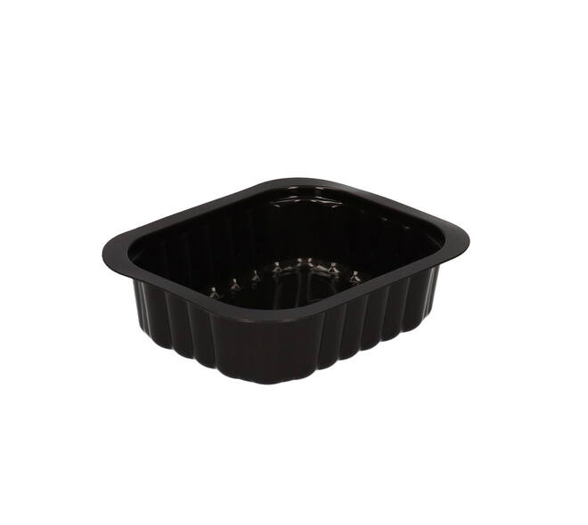 758512 - Menubak PP Side Dish 1-vaks 138 x 114 x 35 mm - zwart 350 cc