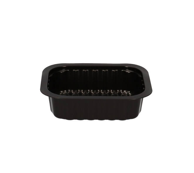 758512 - Menubak PP Side Dish 1-vaks 138 x 114 x 35 mm - zwart 350 cc