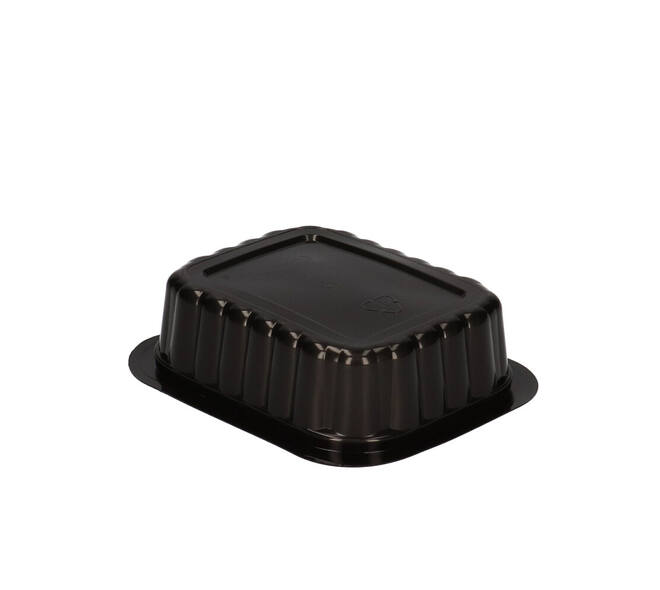 758512 - Menubak PP Side Dish 1-vaks 138 x 114 x 35 mm - zwart 350 cc