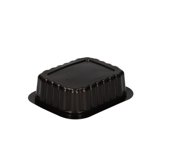 758512 - Menubak PP Side Dish 1-vaks 138 x 114 x 35 mm - zwart 350 cc