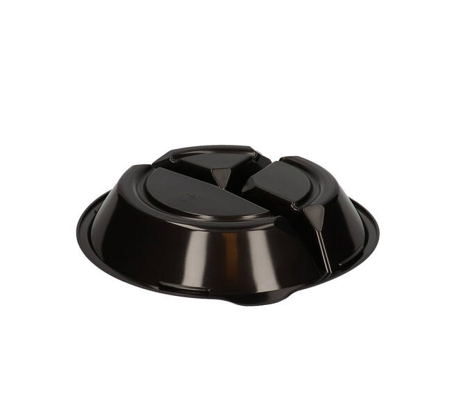 176394 - Menubak PP Pearl L3 rond 3-vaks ø 250 x 42 mm - zwart 590/327/238 cc