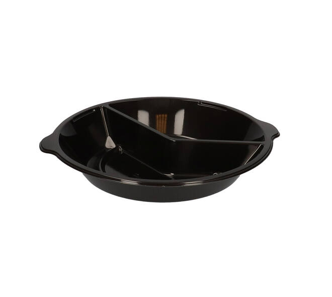 176395 - Menubak PP Pearl L2 rond 2-vaks ø 250 x 42 mm - zwart 750/490 cc