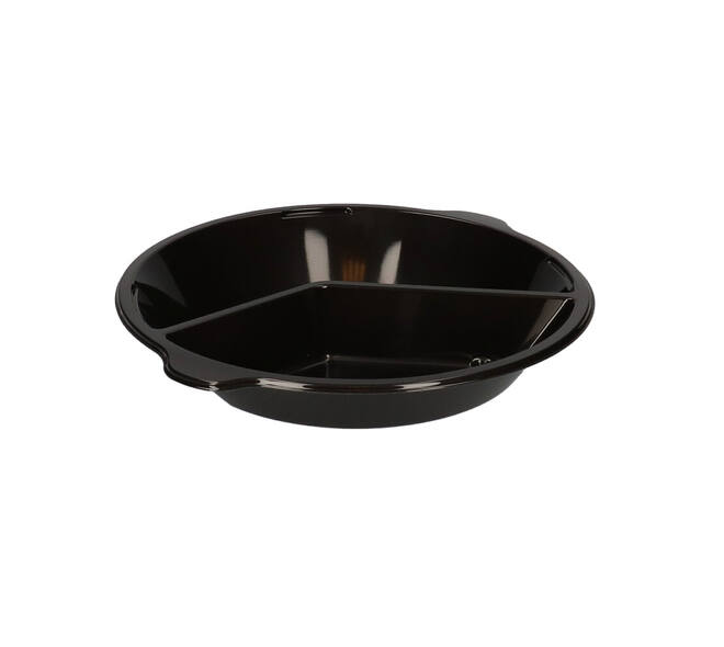 176395 - Menubak PP Pearl L2 rond 2-vaks ø 250 x 42 mm - zwart 750/490 cc