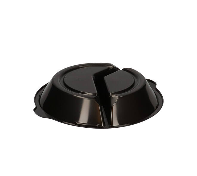 176395 - Menubak PP Pearl L2 rond 2-vaks ø 250 x 42 mm - zwart 750/490 cc