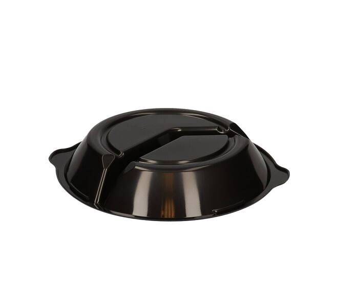 176395 - Menubak PP Pearl L2 rond 2-vaks ø 250 x 42 mm - zwart 750/490 cc