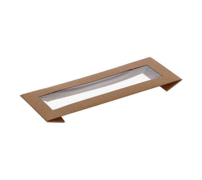 188102 - Deksel Karton/PLA  SL Brick 225 x 85 x 30 mm + Venster tbv Viking Box 188100 - naturel