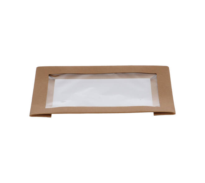 202882 - Deksel Karton/PLA  Brick 200 x 140  x 30 mm + Venster tbv Viking Box 188103 - naturel