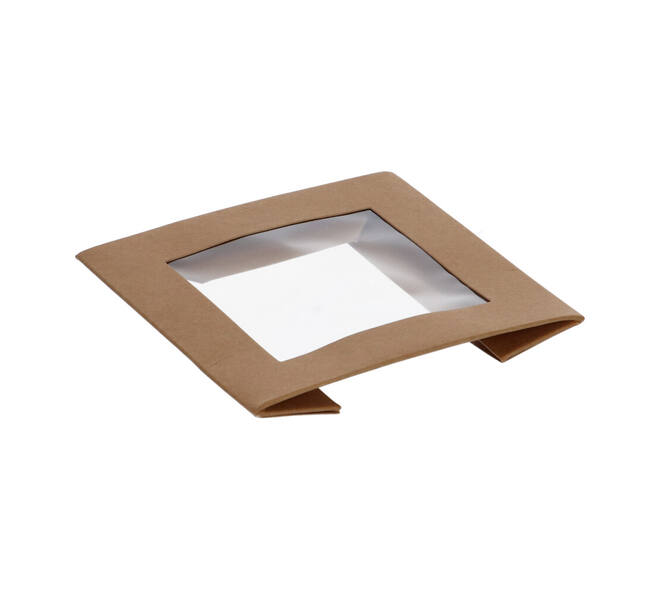 202878 - Deksel Karton/PLA Cube 113 x 113 x 29 mm + Venster tbv Viking Box 188112 - naturel