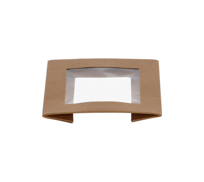 202878 - Deksel Karton/PLA Cube 113 x 113 x 29 mm + Venster tbv Viking Box 188112 - naturel